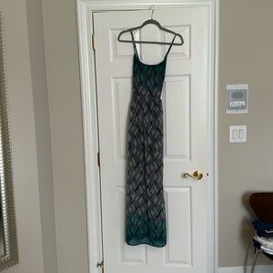 Mimi chica blue and green maxi dress